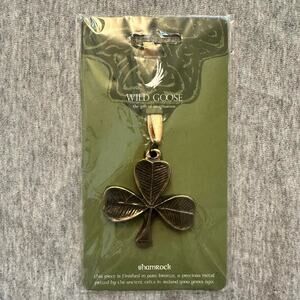 Shamrock pendant bronze Wild Goose Studio jewelry or ornament irish lucky charm